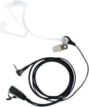 1 Pin 2.5MM Covert Acoustic Tube Earpiece Headset with PTT Mic for Motorola Talkabout MH230R T200 T260 T460 T600 MR350R MT350R MS350R MD200TPR Walkie Talkie Two Way Radios