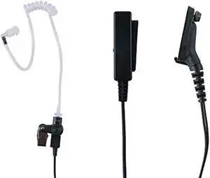 2 Wire Surveillance Kit Eeapiece Headset with One Pair Medium Earmolds for Motorola 2 Way Radio XPR7580 XPR6550 XPR 7380 APX6000 APX4000 XPR7350 APX7000 XPR7550 XPR6350 Walkie Talkie(5 Pack)