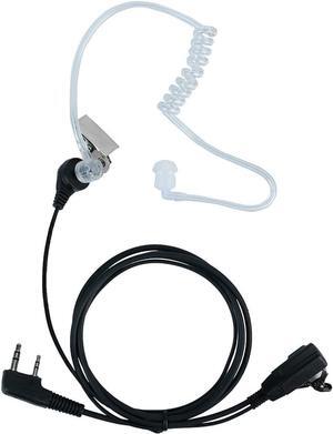 Covert Acoustic Tube Earpiece Headset Mic PTT for BaoFeng/Kenwood/WouXun/PuXing/Linton Two Way Radio Walkie Talkie UV-5R BF-888s(10 Packs)