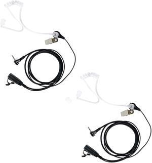 Walkie Talkie 2.5mm Earpiece,1 Pin Covert Acoustic Tube Earpieces Headset with PTT Mic for Motorola Talkabout MH230R MR350R T200 T260 T600 T800 MT350R Walkie Talkies Two Way Radios(2 pack)