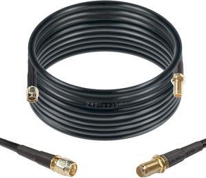 Maswell LMR240 Equivalent 5m SMA Male to SMA Female Coax Extension Cable, 50 Ohm Low Loss Coax Coaxial Cable with SMA Connectors for 5G 4G 3G LTE WiFi RF ADS-B Radio Ham Cellular Extension Cable