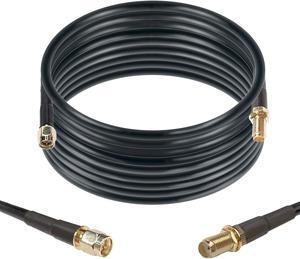 Maswell LMR200 Equivalent 5m SMA Male to SMA Female Coax Extension Cable, 50 Ohm Low Loss SMA Coax Coaxial Cable with SMA Connectors for 5G 4G 3G LTE WiFi RF ADS-B Radio Cellular Exte