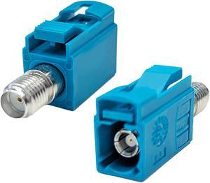Maswell FAKRA Z Female to SMA Female Adapter, Water blue Universal Compatibility for AM/FM, Satellite Radio, GPS, 4G/5G Cellular, Bluetooth and Other SMA Coax Cables