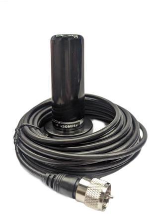 Maswell PL259 Amateur Antenna CB Aerial Dual Band VHF UHF 136-174MHz 400-470MHz Magnet Mount with PL259 Small Suction Tray Antenna 5m Cable