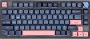 EPOMAKER SKYLOONG GK75 Lite Gasket-Like Mount Wired Hot Swappable Programmable Keyboard with A Rotary Knob, Win/Mac Compatible(Gateron Optical Black)