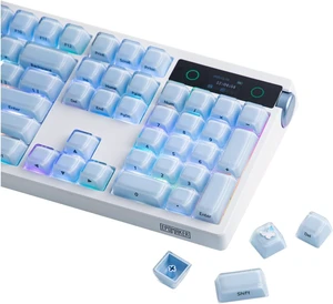 EPOMAKER Lusterfly Jelly Keycaps Set - 123 Keys Double-Shot Laser Engraved MDA Profile, ABS+PC, Non-Shine-Through, MX-Compatible for 61/68/84/87/98/100/104-Key Mechanical Keyboard (Blue) EPOMAKER Lusterfly Jelly Keycaps Set - 123 Keys Double-Shot Laser Engraved MDA Profile, ABS+PC, Non-Shine-Through, MX-Compatible for 61/68/84/87/98/100/104-Key Mechanical Keyboard (Blue)