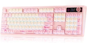 EPOMAKER TH108 V2 PRO Full Size Mechanical Keyboard with Screen&Knob, 10000mAh, BT/2.4Ghz, Mac Modifier PBT Keycap, Hot Swap, RGB, Gasket, Wireless Gaming Keyboard for Mac/PC (JellyPaw, Creamy Jade) EPOMAKER TH108 V2 PRO Full Size Mechanical Keyboard with Screen&Knob, 10000mAh, BT/2.4Ghz, Mac Modifier PBT Keycap, Hot Swap, RGB, Gasket, Wireless Gaming Keyboard for Mac/PC (JellyPaw, Creamy Jade)