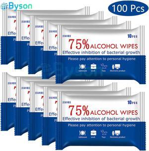 Alcohol Disinfection Cleaning Wipes - 100 pcs 75% Alcohol Disposable Wipes Adult Wipes, Hand Wipes, Skin Toys Wipes,Cotton Pieces Cleaning Wipes for Adults Daily (10 Pack)