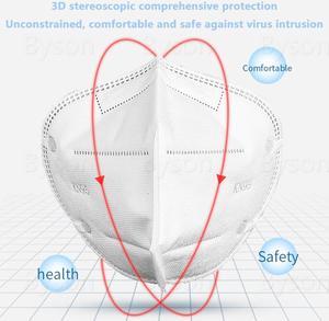 Face Mask with Built-in Nose Bridge, FFP2 Anti-Dust Face Mask PM2.5 Dust Face Mask Air Filter Dust Proof Healthy Protective Respirator for Adult & Kids - 100 PCS