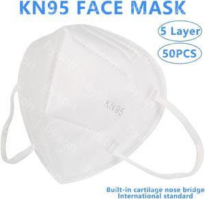 50pcs KN95 Mask FFP2 Non-Disposable 5 Layers Protective Mask Anti Covid-19 Virus Face Masks Surgical Mask Anti Dust Mask Breathable Dustproof Nonwoven Fabrics 5 Layers Protective Mask