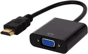 Ackmioxy HDMI to VGA, CORN Gold-Plated HDMI to VGA Adapter (Male to Female) for Computer, Desktop, Laptop, PC, Monitor, Projector, HDTV, Chromebook, Raspberry Pi, Roku, Xbox and More - Black Ackmioxy HDMI to VGA, CORN Gold-Plated HDMI to VGA Adapter (Male to Female) for Computer, Desktop, Laptop, PC, Monitor, Projector, HDTV, Chromebook, Raspberry Pi, Roku, Xbox and More - Black