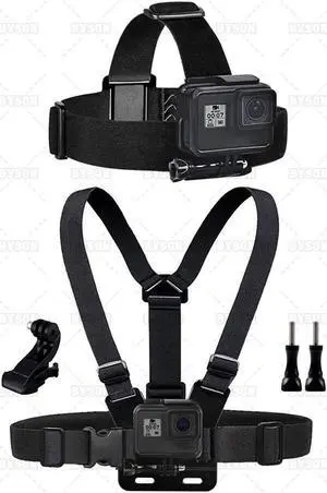Ackmioxy Chest Mount Harness Chesty Head Mount Strap for Action Camera Compatible with GoPro Hero 9, 8,Max,Go Pro Hero 7, 6, 5, 4, Session, 3+, 3, 2, 1, Hero (2018), Fusion, DJI Osmo,AKASO,EKEN Ackmioxy Chest Mount Harness Chesty Head Mount Strap for Action Camera Compatible with GoPro Hero 9, 8,Max,Go Pro Hero 7, 6, 5, 4, Session, 3+, 3, 2, 1, Hero (2018), Fusion, DJI Osmo,AKASO,EKEN