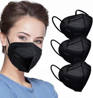 Ackmioxy White Face Masks Pack of 100 5-Ply Disposable Face Masks Filter Efficiency=95% Protection Against PM2.5, Fire Smoke, Dust Cup Dust Mask