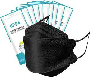 Ackmioxy 100Pcs KF94 Mask, 4 layer Anti Dust Earloop KF94 Face Mask for Personal Protective Respirator Reusable, Non-Disposable KF94 Face Mask Work Mask for Adult & Kids