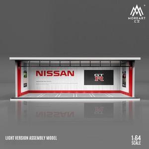 Time Micro&MoreArt 1:64 Nissan Mazda Porsche Alloy car model toy car scene with lights