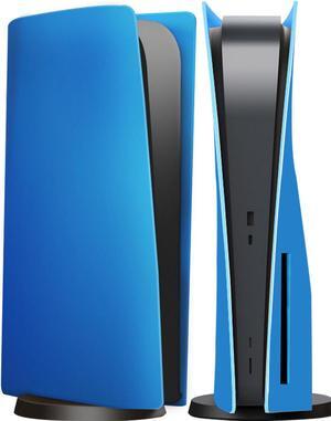 PS5 Console Cover, Hard Shockproof PS5 FacePlates, ABS Anti-Scratch Dustproof Replacement Shell for Playstation 5 Console, Blue - Disc Edition