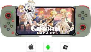 Joso Mobile Game Controller for Android, iPhone, PC with M1/M2 Programmable, Phone Controller for iPhone 14, 13, 12, 11, Samsung Galaxy, Xiaomi, OPPO, Realme, Call of Duty, Genshin Impact & More Green