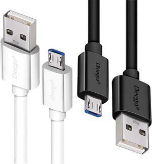 Micro USB Cable 2Pack Extra Long Android Charger Cable 10Ft 6Ft EnduringFast Phone Charger Cord Android USB Charging Cable Fit for  Galaxy S7 S6 S7 Edge S5 Note 5 4 LG G4 HTC PS4 Camera MP3