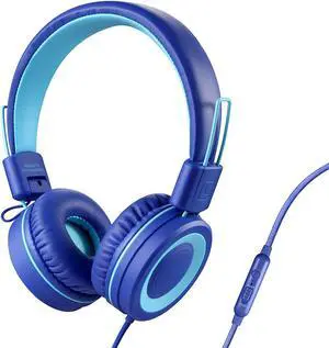 POWMEE P10 Kids Stereo Headphones with Microphone for Children Boys Girls,Adjustable 85dB/94dB Volume Control Foldable On-Ear Headphone for School/PC/Cellphone(Blue) POWMEE P10 Kids Stereo Headphones with Microphone for Children Boys Girls,Adjustable 85dB/94dB Volume Control Foldable On-Ear Headphone for School/PC/Cellphone(Blue)