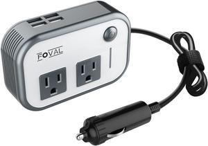 200W Car Power Inverter DC 12V to 110V AC Car Inverter with 4 USB Ports Car Adapter for Plug Outlet Converter