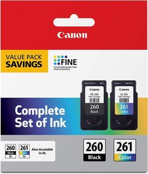 Canon PG-260 / CL-261 Value Pack, Compatible to TR7020, TS6420, and TS5320 Printers, Multi, Once Size