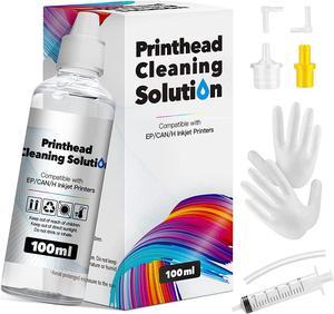 ecodot Universal Printhead Cleaning Kit Compatible  Canon Brother Inkjet Printers,Work with 8600 8610 ET-2650 WF-2650 WF-2750 WF-7710 WF-7720 ect Printers, High Efficiency Premium Syringe, 100ML