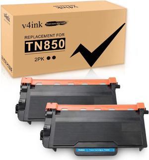 V4INK 2 Pack Compatible Toner Cartridge Replacement for Brother TN850 TN 850 TN820 for use with Brother HLL6200DW HLL6200DWT HLL6250DW MFCL5800DW DCPL5650DN DCPL5600DN