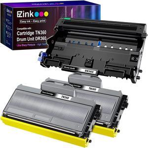 E-Z Ink (TM) Compatible Toner Cartridge & Drum Unit Replacement for Brother TN360 TN330 DR360 DR-360 High Yield Compatible with DCP-7040 DCP-7030 MFC-7840W HL-2140 MFC-7340(2 Toner, 1 Drum Unit)