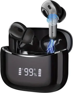 TWS Wireless Earbuds - In Ear Headphones For IPhone And Android IPX7 Waterproof Sport Ear Buds With Earbud TipsBlack TWS Wireless Earbuds - In Ear Headphones For IPhone And Android IPX7 Waterproof Sport Ear Buds With Earbud TipsBlack