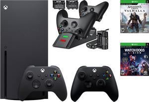 Xbox bundle: Microsoft Xbox Series X 1TB SSD Black Console and Wireless Controller + Watch Dogs: Legion and Assassin's Creed Valhalla+Ozeal Charging Station