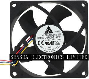 1pcs pwm fan For delta AFC0812DD DC12V 0.75A 8020 8CM 80mm 80x80x20mm 4Pin 4Wire high-speed Cooling Fan