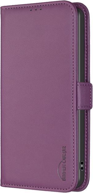 JJ & D Flip Leather Case for Samsung Galaxy A56 5G Cover Deep Purple