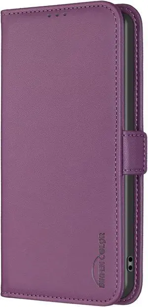JJ & D Flip Leather Case for Samsung Galaxy A26 5G Cover Green Deep Purple