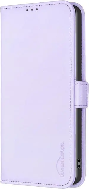 JJ & D Flip Leather Case for Samsung Galaxy A26 5G Cover Green Light Purple