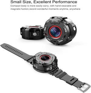 Sport Action Camera 1080P HD WiFi Waterproof 30M Depth DV 153 Degree Wide-angle Night Version Magnetic Smart Watch Camera