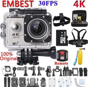 4K WIFI Remote 16MP Sports Action Camera Helmet Camcorder Ultra HD 170D Waterproof 30M Extreme Sport Cam For RC Aircraft