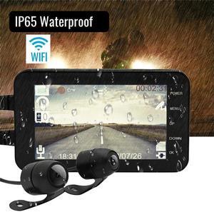DVR Waterproof Action Camera 4.0inch IPS Lcd Screen Dual Lens Black Box DVR Dash Cam DVR For   Shipping