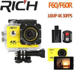 F60 Ultra HD 4K WiFi 1080P Action camera DV Sport 2.0 LCD 170D lens go waterproof pro Hero Style camera Accessories