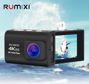 HD 4K Sports Action camera with EIS Function Built-in WiFi Waterproof 30M With Remote Controller External Mic Video camera