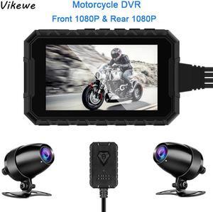 Motorbike Action Camera Recorder DVR Dual Lens Full HD 1080P Front and Rear View Motor Electronics Motorcycle Dash Cam