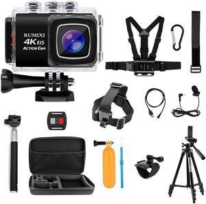 Camera Ultra 4K With EIS Function Remote Controller External Mic 30M Waterproof  WIFI Video Recording Cameras Accessories