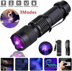 UV Flashlight LED 395nm Ultraviolet Blacklight Detector Aluminum Torch Light UV Lamp Zoomable UV 9 LED Flash Light