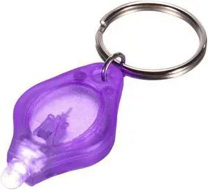 395nm Purple UV LED Mini Keychain light LED Flashlight Torch Black light Lamp Id Currency Passports Cat Dog pet urine Detector