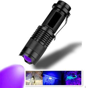 Hunting Torches LED UV Flashlight Ultraviolet Torch With Zoom Function Mini UV Black Light Pet Urine Stains Detector