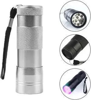 Portable Black Light UV Flashlight 12 LED 395nm Ultraviolet Urine Detector Torch linterna For Dog/Cat/Pet Urine & Dry Stains