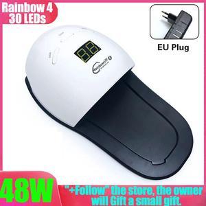 Dryer 48W UV Lamp Rainbow4 Led Lamp For Gel Varnish Drying With 30 LEDs  Fast Dry  With Feet Bottom Lamp For Manicure