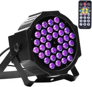 Stage DJ Disco Show Club Party Lights DMX512 Master-slave 12x3W UV Auto Sound Active Ultraviolet Black Light Par Light