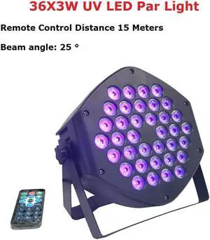 Flat Par 36X3W  Violet Color Lighting UV With DMX512 For Disco DJ Projector Machine Party Christmas Decoration Purple Pro Dj