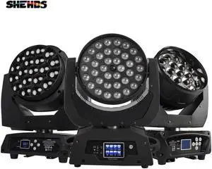 2PCS Moving Head Led Zoom 36x18W RGBWA UV 6in1 Wash Light 36x12W 4in1 Lyre 19x15W Big Bee Eye Beam Effect DJ DMX Stage Party Bar
