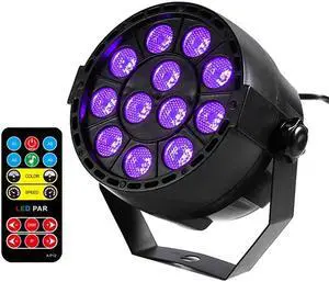 36W Sound Active DMX512 Ultraviolet Effect Stage Light UV Disco Par Light Wedding Party Holiday UV Projector Spotlight